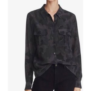 NWOT Rails 100% Camo Button Down Blouse